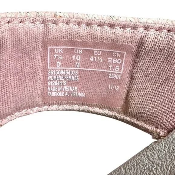 Cloudsteppers by Clarks pink/white/gold snakeskin print cushioned flip flops 10 - Picture 4 of 6